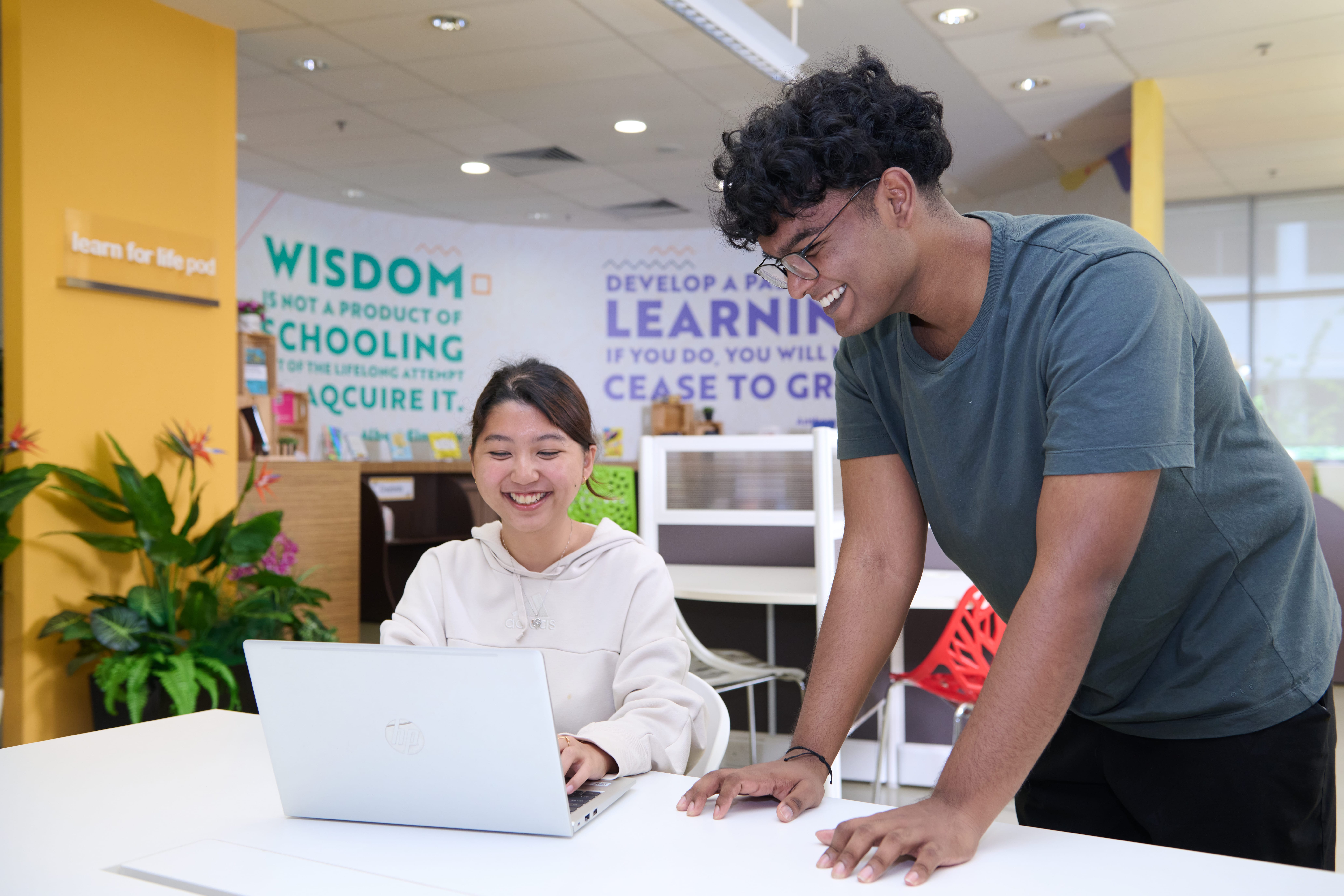 Student accessing digital resources